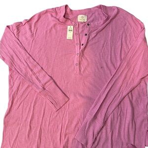 Stylish Pink Henley Shirt